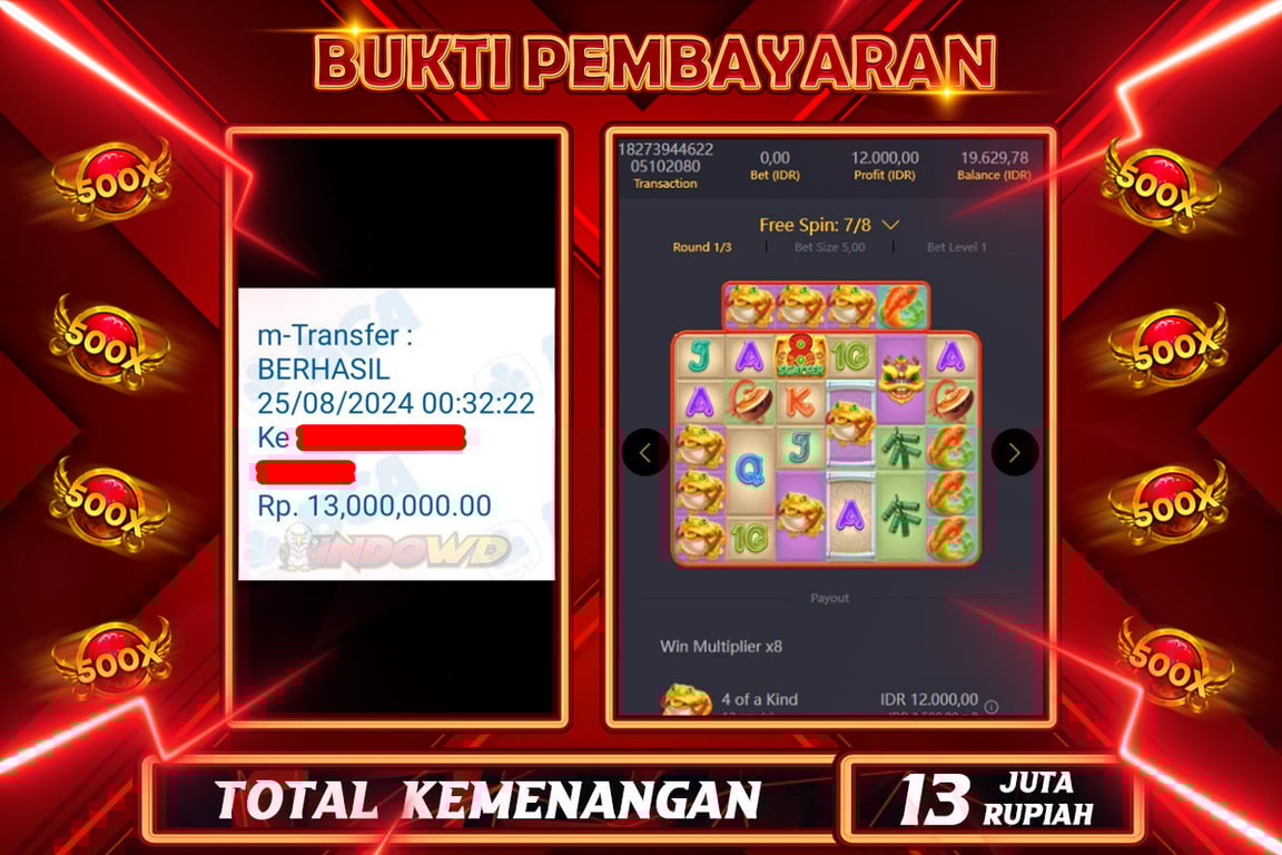 INDOWD JACKPOT SLOT CHAISEN WINS Rp.13.000.000,- LUNAS