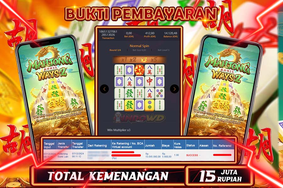 INDOWD JACKPOT SLOT MAHJONG WAYS 2  Rp.15.100.000,- LUNAS