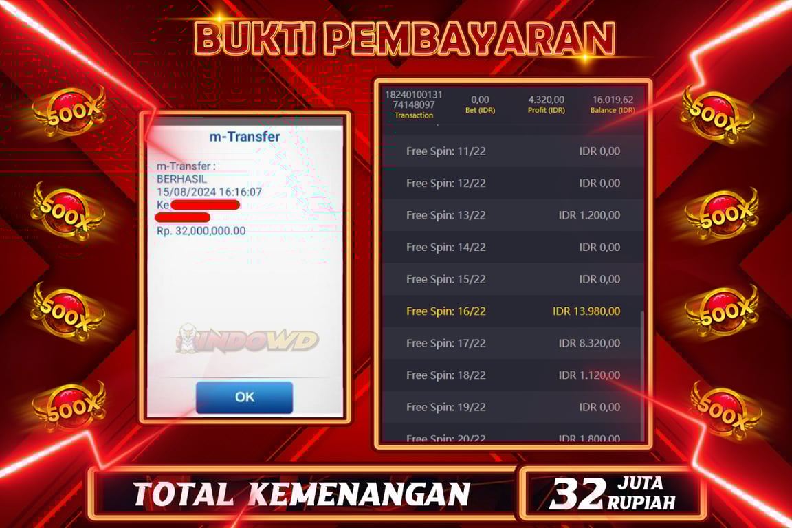 INDOWD JACKPOT SLOT LUCKY NEKO Rp.32.000.000,- LUNAS