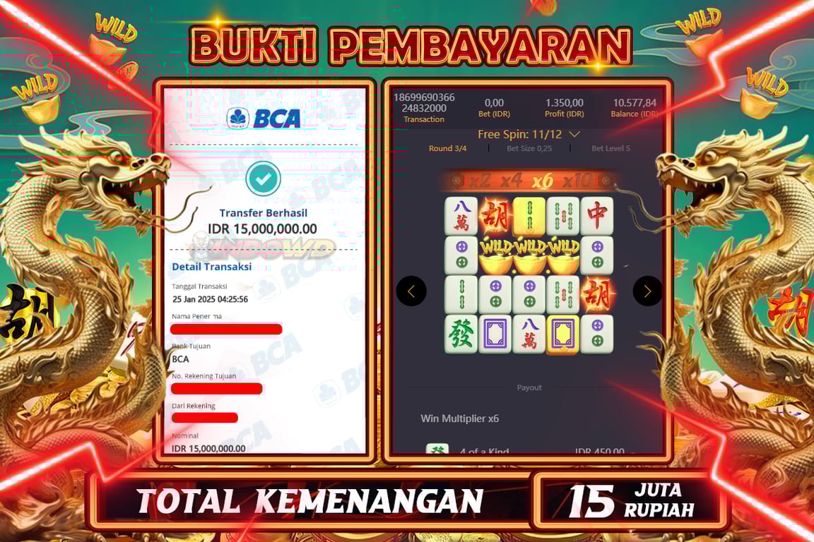 INDOWD JACKPOT SLOT MAHJONG WAYS 2 Rp15.000.000,- LUNAS