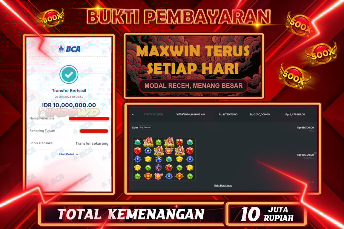 INDOWD JACKPOT SLOT STARLIGHT PRINCES 1000 Rp.10.000.000,- LUNAS