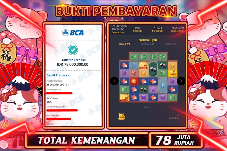 INDOWD JACKPOT LIVE GAMES SLOT LUCKY NEKO  Rp.78.000.000,- LUNAS