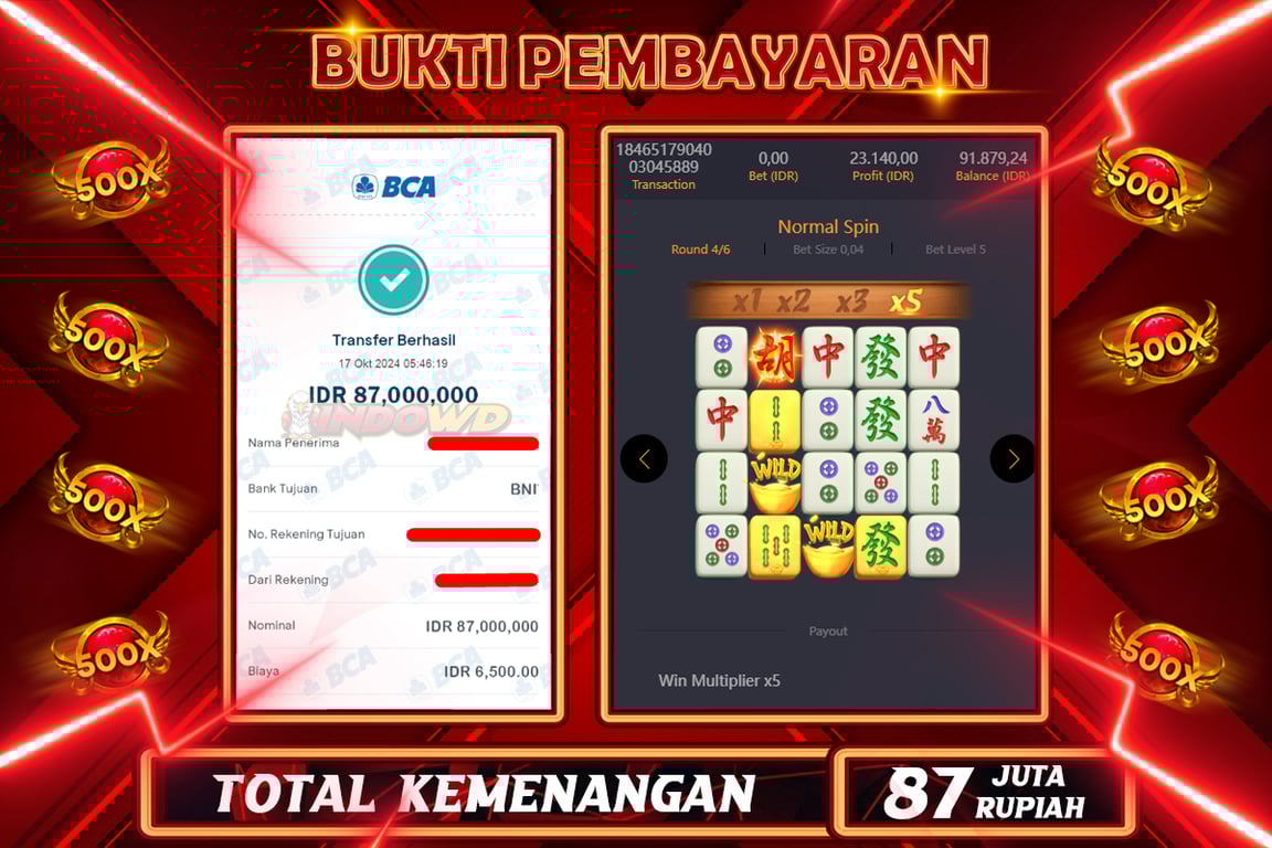 INDOWD JACKPOT SLOT MAHJONG WAYS 2 Rp.87.000.000,- LUNAS
