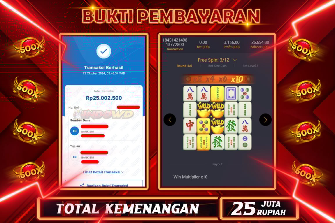 INDOWD JACKPOT SLOT MAHJONG WAYS 2 Rp.25.000.000,- LUNAS