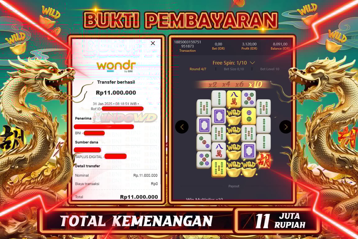 INDOWD JACKPOT SLOT MAHJONG WAYS 2 Rp11.000.000,- LUNAS