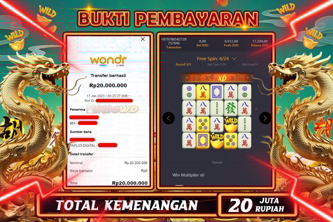 INDOWD JACKPOT SLOT MAHJONG WAYS 2 Rp.20.000.000,- LUNAS