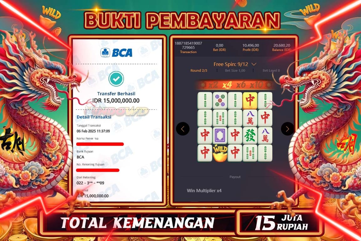 INDOWD JACKPOT SLOT MAHJONG WAYS 2 Rp15.000.000,- LUNAS