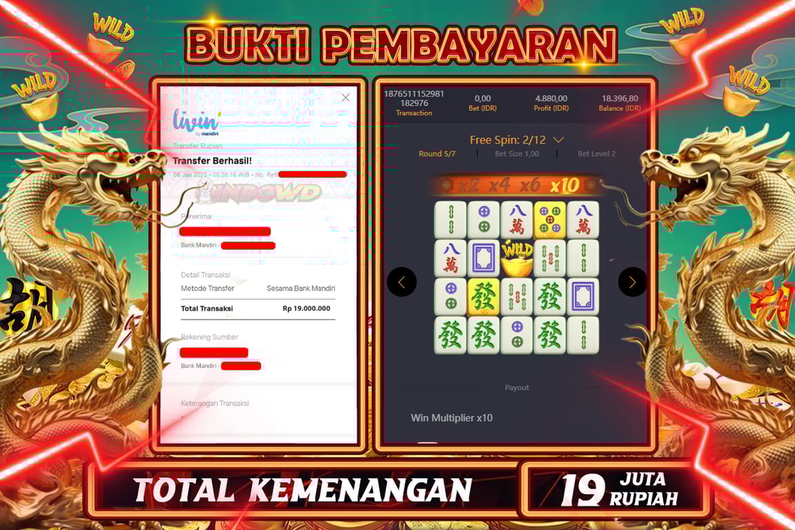 INDOWD JACKPOT SLOT MAHJONG WAYS 2 Rp 19.000.000,- LUNAS
