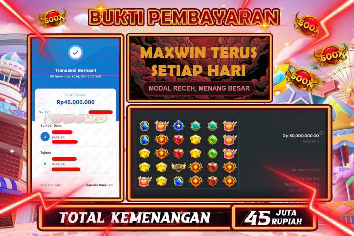 INDOWD JACKPOT SLOT STARLIGHT PRINCES 1000 Rp.45.000.000,- LUNAS