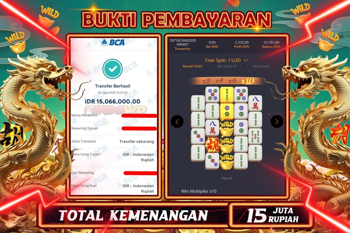 INDOWD JACKPOT SLOT MAHJONG WAYS 2 Rp15.066.000,- LUNAS