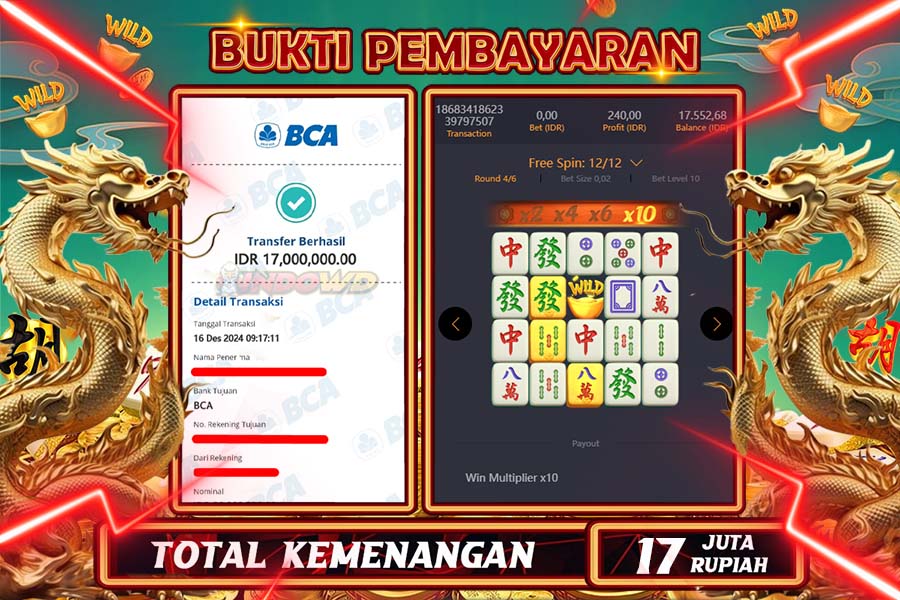 INDOWD JACKPOT SLOT MAHJONG WAYS 2 Rp.17.000.000,- LUNAS