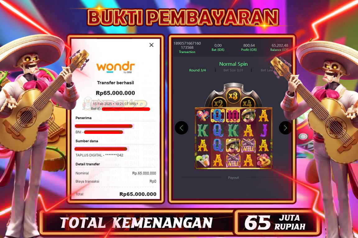 INDOWD JACKPOT SLOT WILD BANDITO Rp65.000.000,- LUNAS