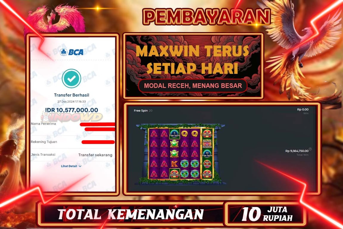 INDOWD JACKPOT SLOT FIREBIRED SPIRIT - CONECT COLLECT Rp10.577.000,- LUNAS