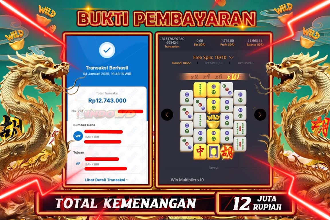 INDOWD JACKPOT SLOT MAHJONG WAYS 2 Rp12.743.000,- LUNAS