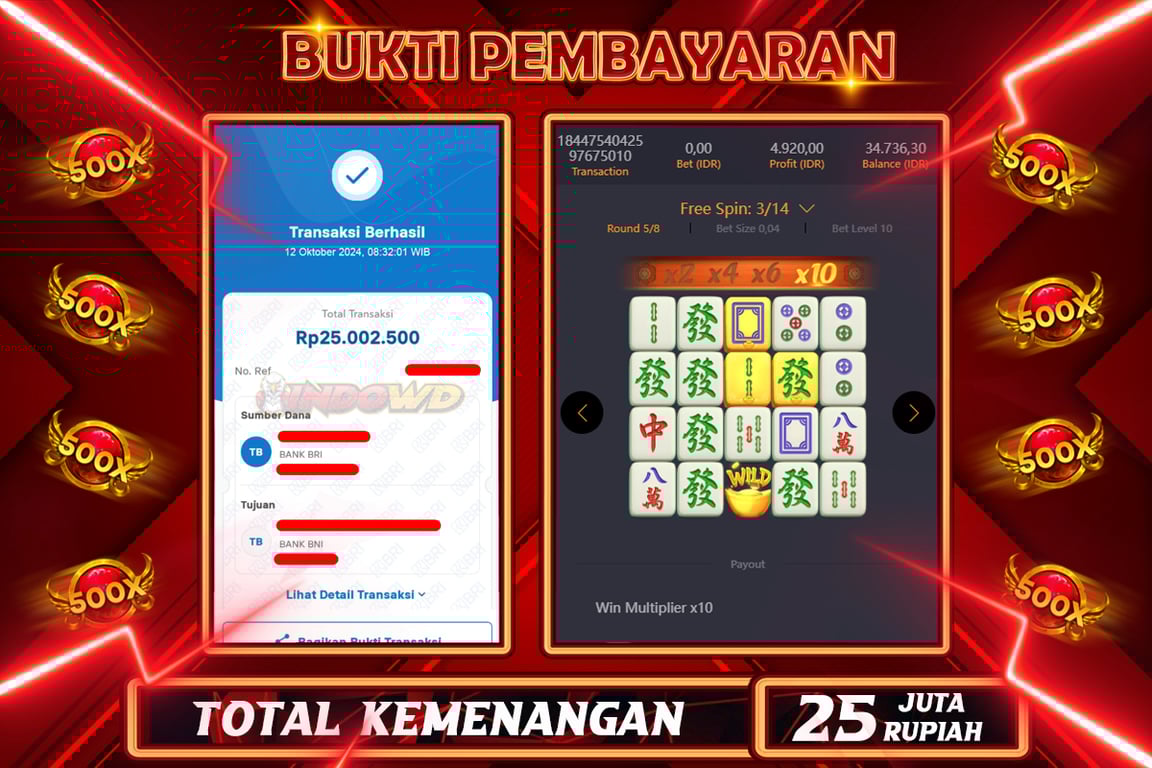 INDOWD JACKPOT SLOT MAHJONG WAYS 2 Rp.25.000.000,- LUNAS