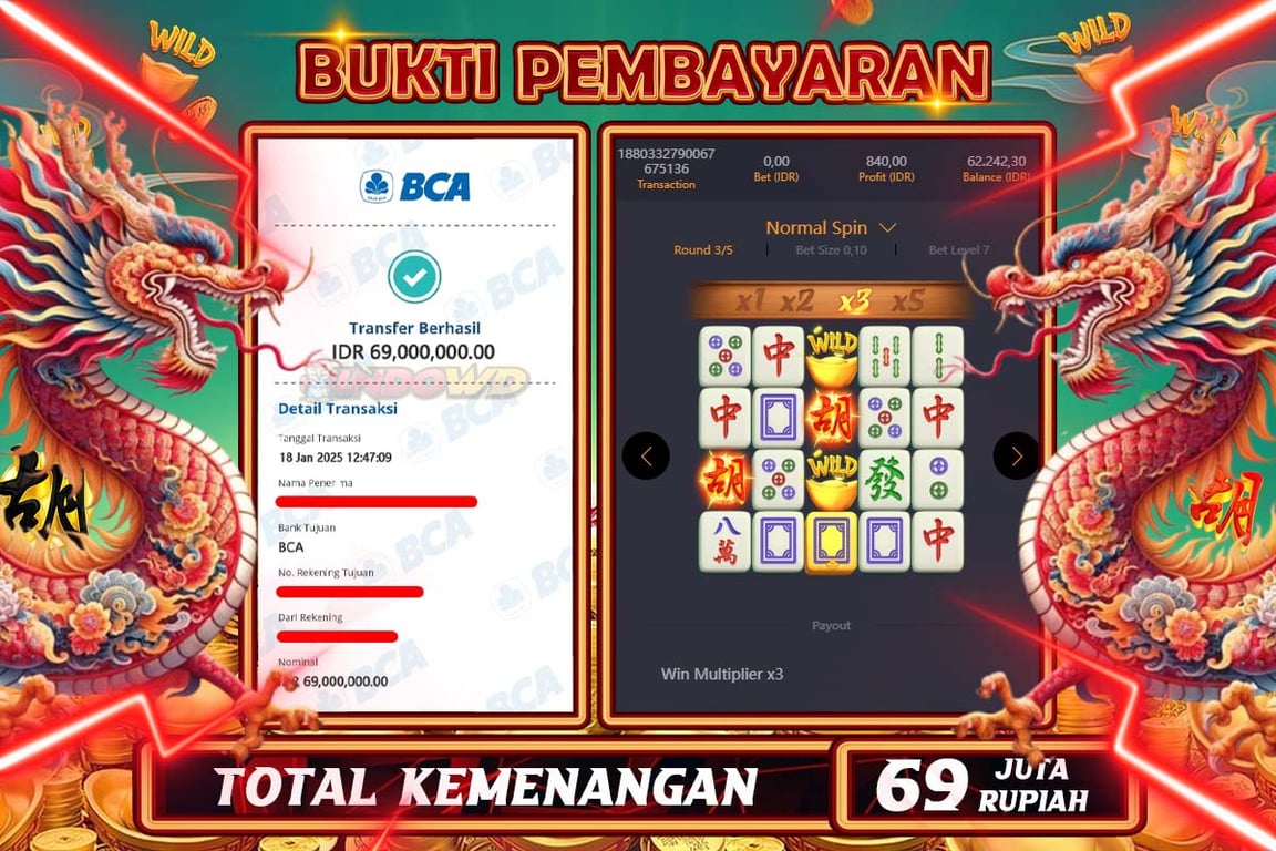 INDOWD JACKPOT SLOT MAHJONG WAYS 2 Rp69.000.000,- LUNAS