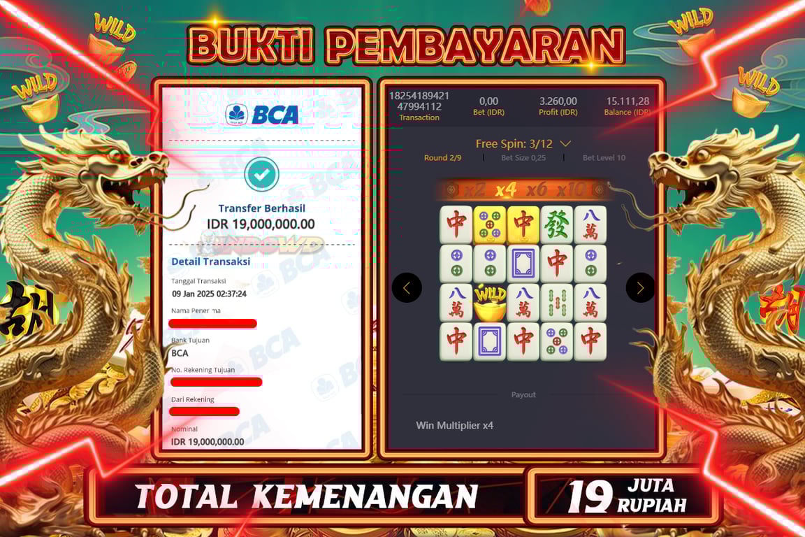 INDOWD JACKPOT SLOT MAHJONG WAYS 2 Rp 19.000.000,- LUNAS