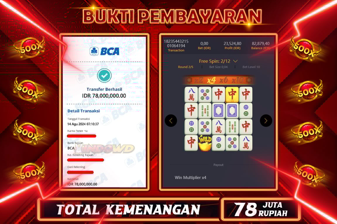 INDOWD JACKPOT SLOT MAHJONG WAYS 2 Rp.78.000.000,- LUNAS