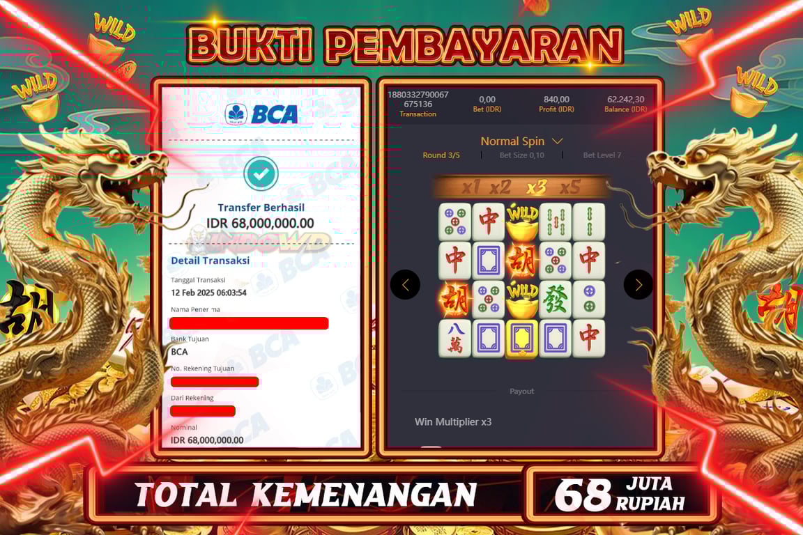 INDOWD JACKPOT SLOT MAHJONG WAYS 2 Rp68.000.000,- LUNAS