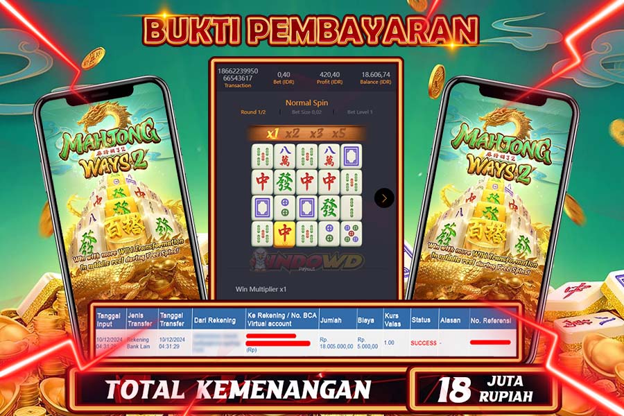 INDOWD JACKPOT SLOT MAHJONG WAYS  2 Rp.18.000.000,- LUNAS