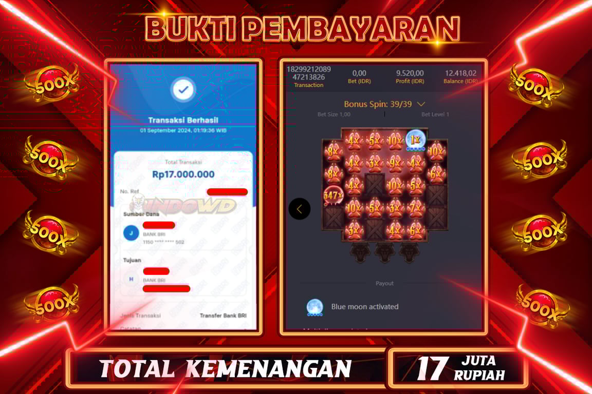 INDOWD JACKPOT SLOT WEREWOLFS HUNT Rp.11.000.000,- LUNAS