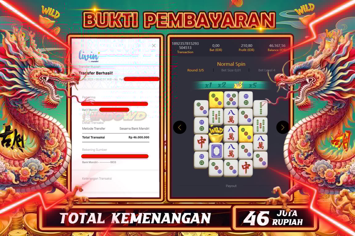INDOWD JACKPOT SLOT MAHJONG WAYS 2 Rp46.000.000,- LUNAS