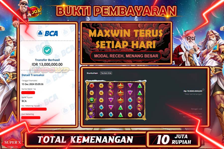 INDOWD JACKPOT SLOT SLOT GATES OF OLYMPUS CRISTMAS Rp.10.000.000,- LUNAS