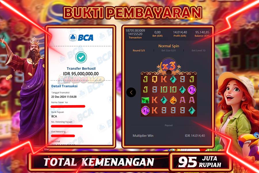 INDOWD JACKPOT LIVE GAMES SLOT GARUDA GEMS Rp.95.000.000,- LUNAS