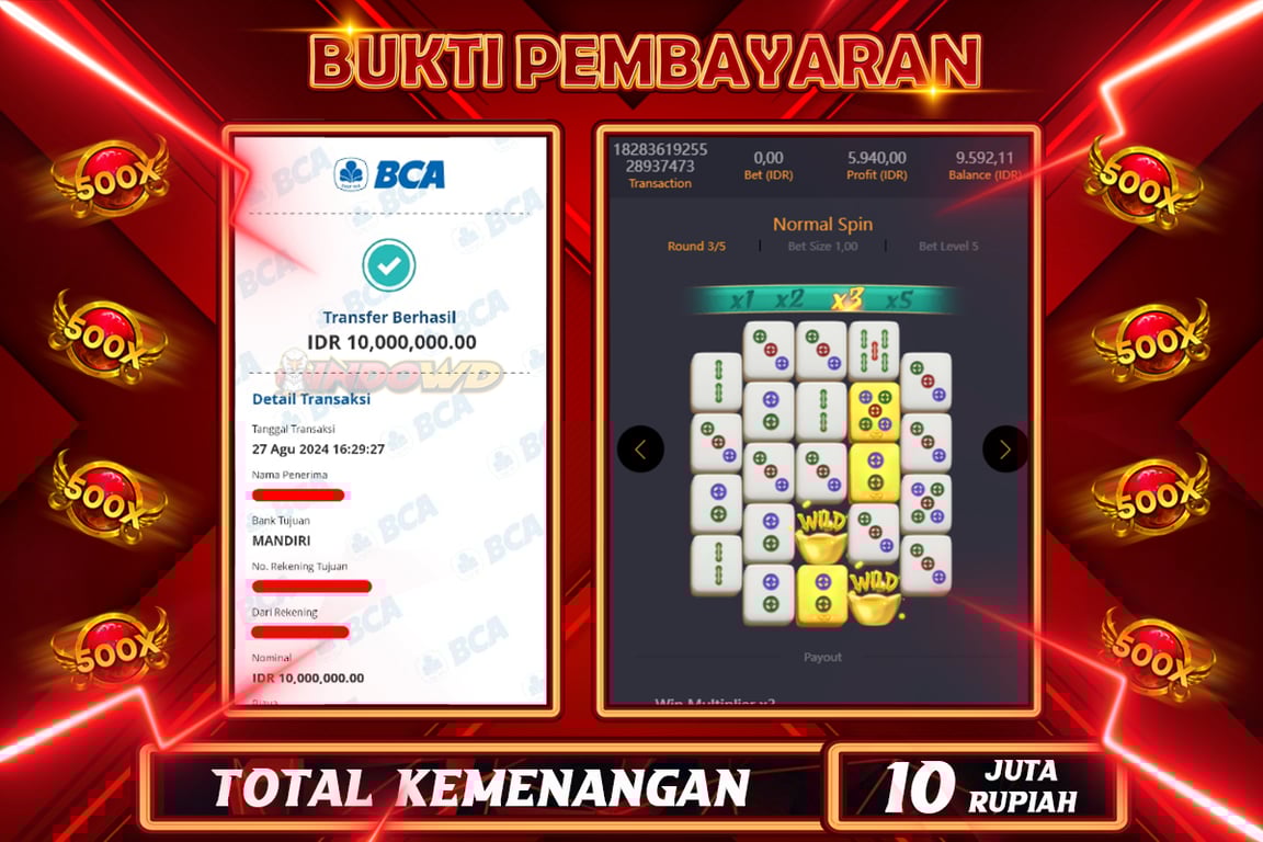 INDOWD JACKPOT SLOT MAHJONG WAYS 2 Rp.10.000.000,- LUNAS