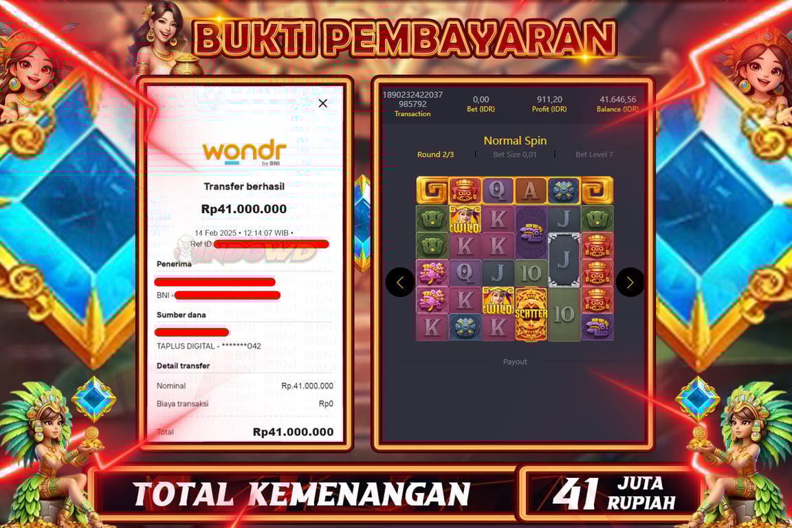 INDOWD JACKPOT SLOT TREASURE OF AZTEC Rp41.000.000,- LUNAS