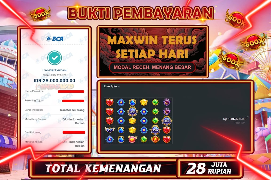 INDOWD JACKPOT SLOT STARLIGHT PRINCES 1000 Rp.28.000.000,- LUNAS