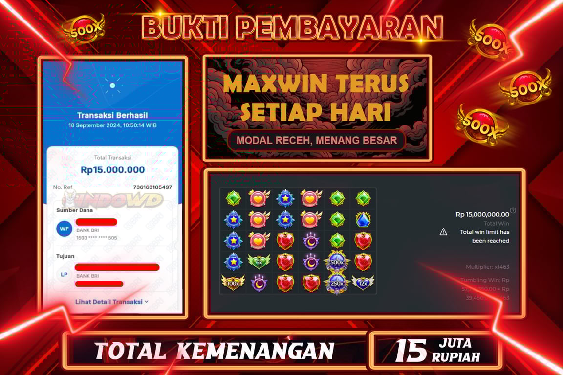 INDOWD JACKPOT SLOT STARLIGHT PRINCES 1000 Rp.15.000.000,- LUNAS