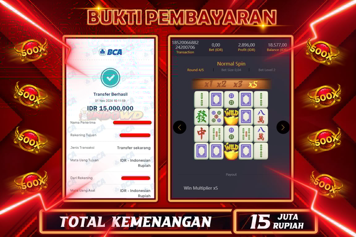 INDOWD JACKPOT SLOT MAHJONG WAYS 2 Rp.15.000.000,- LUNAS