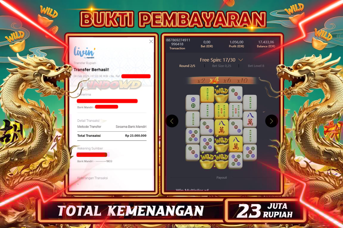 INDOWD JACKPOT SLOT MAHJONG WAYS 2 Rp23.000.000,- LUNAS