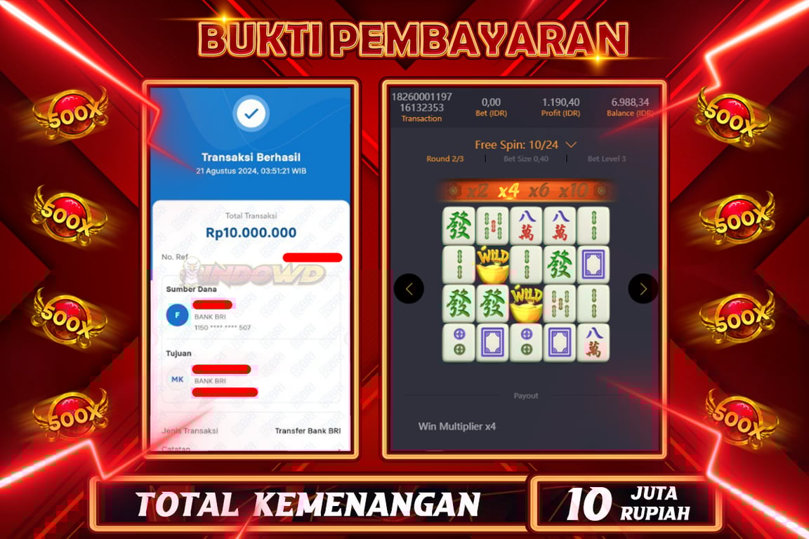 INDOWD JACKPOT SLOT MAHJONG WAYS 2 Rp.10.000.000,- LUNAS