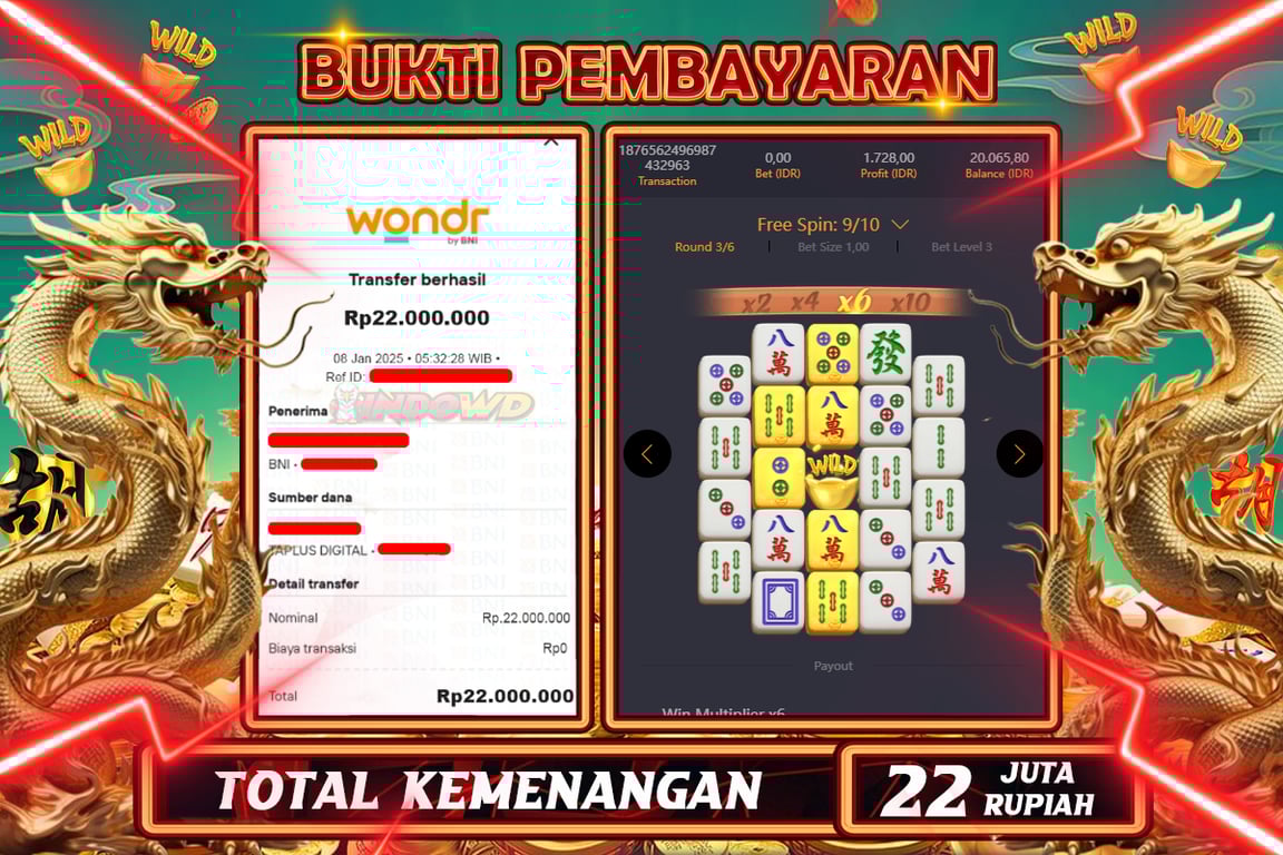 INDOWD JACKPOT SLOT MAHJONG WAYS 2 Rp 22.000.000,- LUNAS