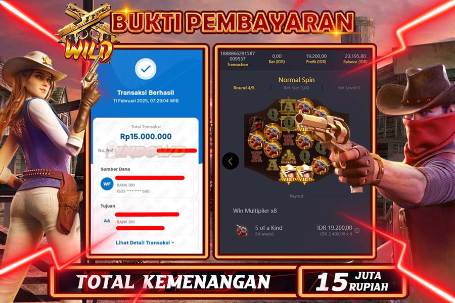 INDOWD JACKPOT SLOT WILD BOUNTY Rp15.000.000,- LUNAS