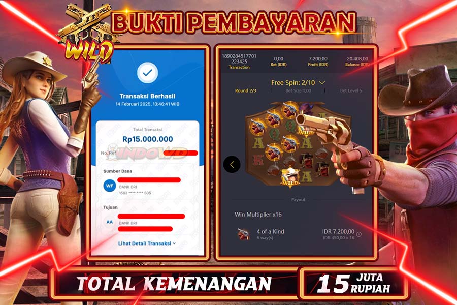 INDOWD JACKPOT SLOT WILD BOUNTY Rp15.000.000,- LUNAS