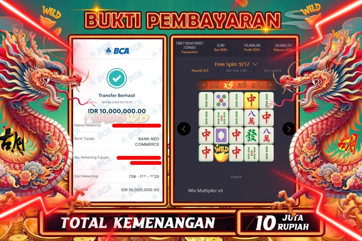 INDOWD JACKPOT SLOT MAHJONG WAYS 2 Rp10.000.000,- LUNAS