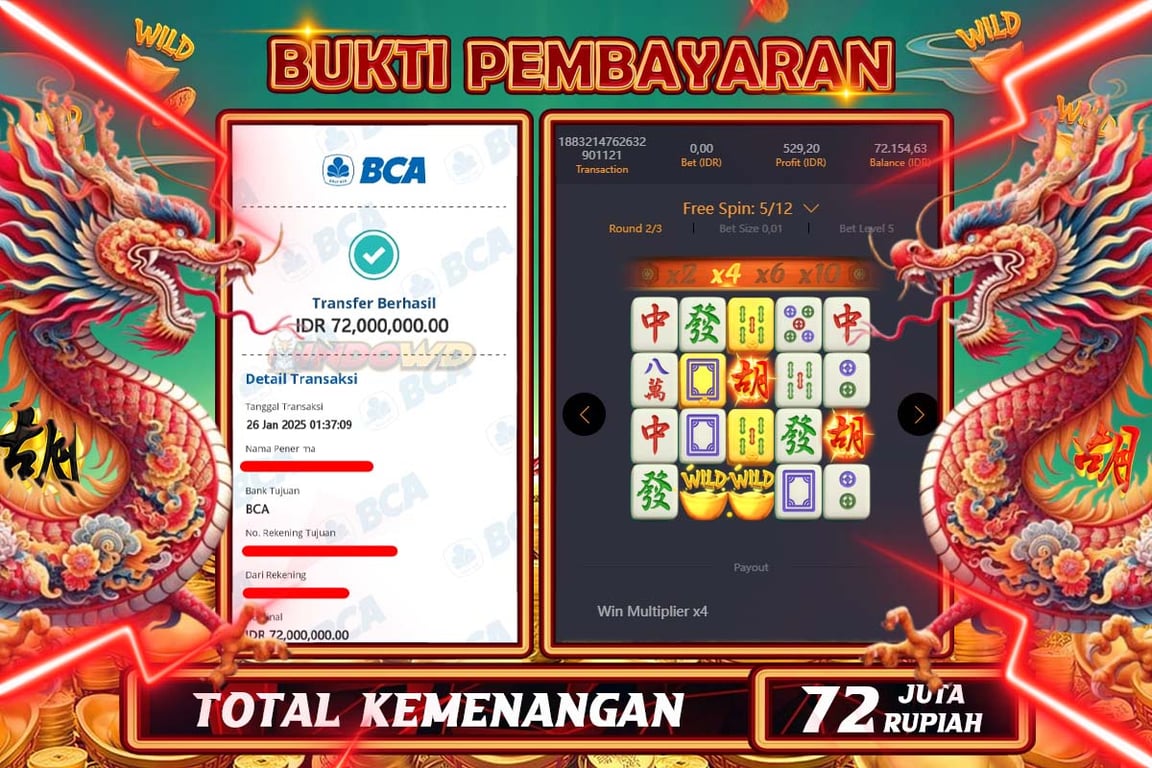INDOWD JACKPOT SLOT MAHJONG WAYS 2 Rp72.000.000,- LUNAS