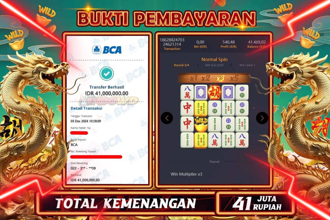 INDOWD JACKPOT SLOT MAHJONG WAYS 2 Rp.41.000.000,- LUNAS