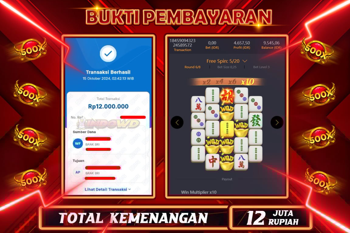 INDOWD JACKPOT SLOT MAHJONG WAYS 2 Rp.12.000.000,- LUNAS