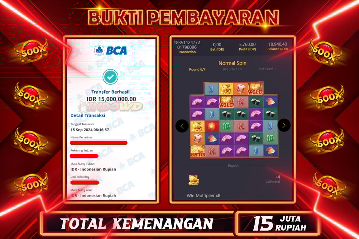 INDOWD JACKPOT SLOT LUCKY NEKO Rp.15.000.000,- LUNAS