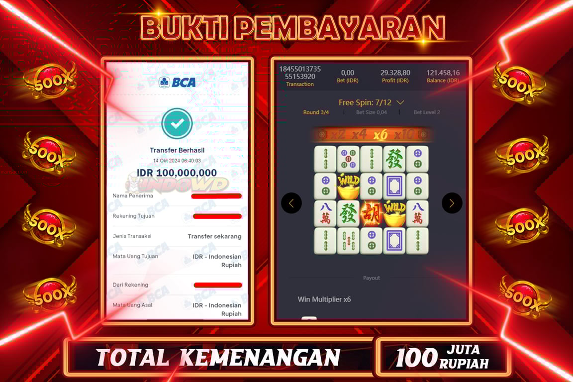 INDOWD JACKPOT SLOT MAHJONG WAYS 2 Rp.100.000.000,- LUNAS