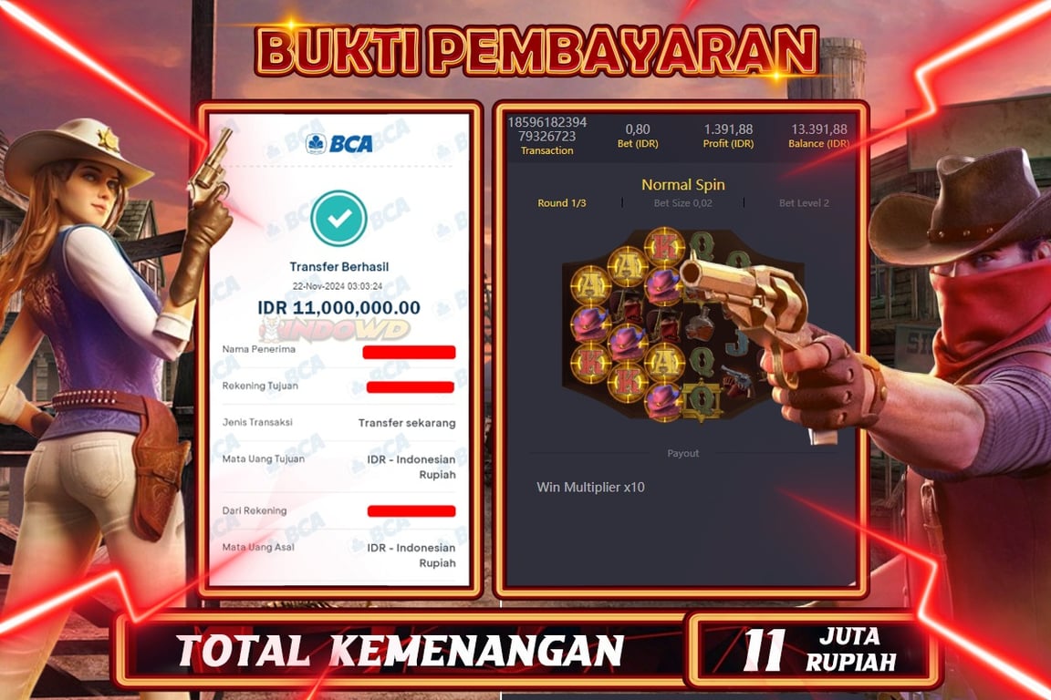 INDOWD JACKPOT SLOT WILD BOUNTY SHOWDOWN Rp.11.000.000,- LUNAS