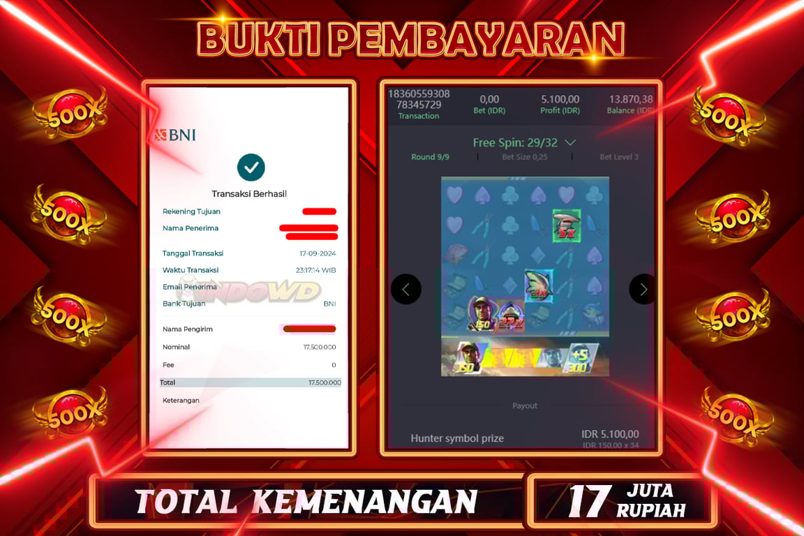 INDOWD JACKPOT SLOT SHARK BOUNTY Rp.17.000.000,- LUNAS