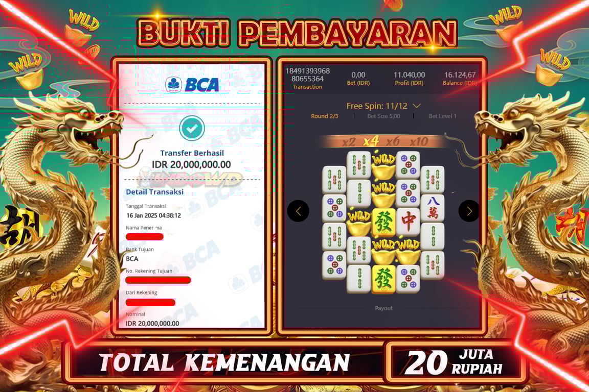INDOWD JACKPOT SLOT MAHJONG WAYS 2 Rp.20.000.000,- LUNAS