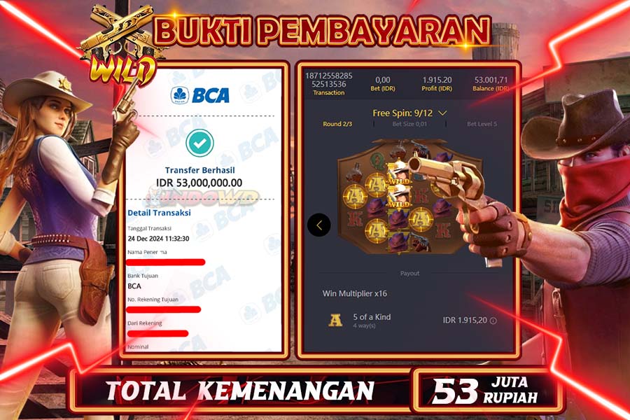 INDOWD JACKPOT LIVE GAMES  SLOT WILD BOUNTY Rp.53.000.000,- LUNAS