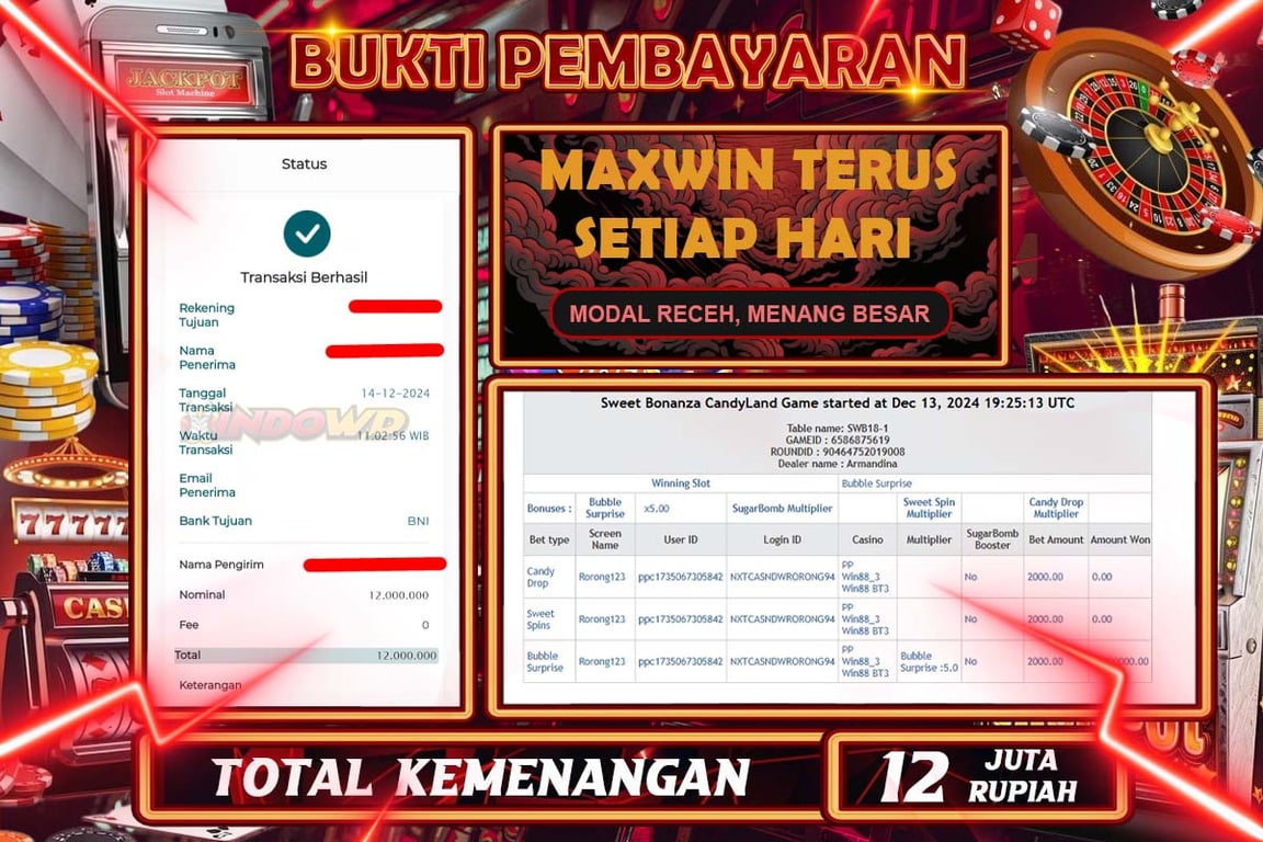 INDOWD JACKPOT LIVE GAMES PP - CHINESE SPEED BACCARAT 1 Rp.12.000.000,- LUNAS