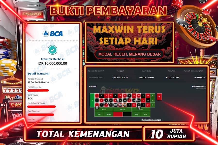 INDOWD JACKPOT LIVE GAMES  PP - CHINESE SPEED CASSINO ROLET Rp.10.000.000,- LUNAS